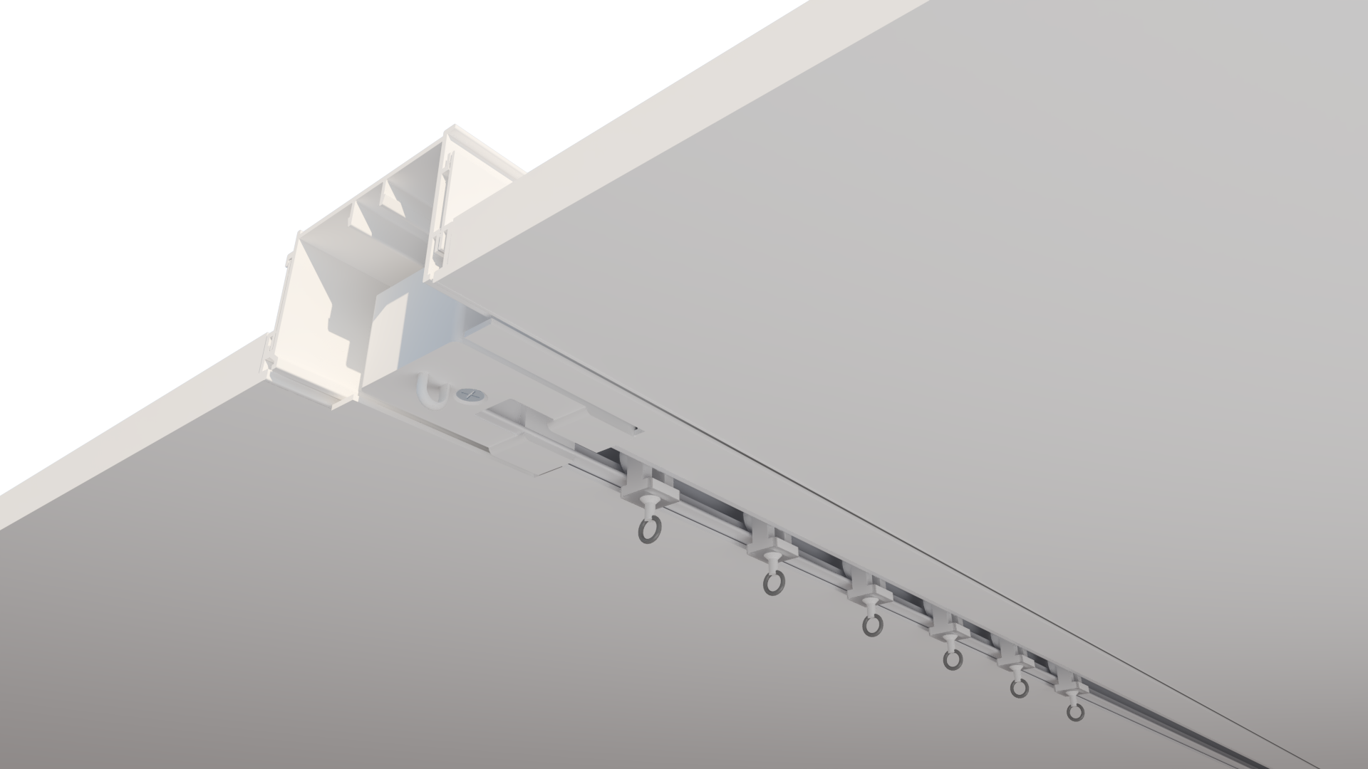 Rigid PVC Capping for recessed motorised curtain track