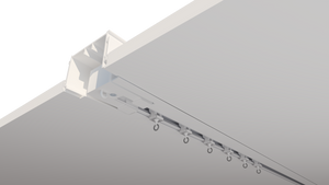 Rigid PVC Capping for recessed motorised curtain track