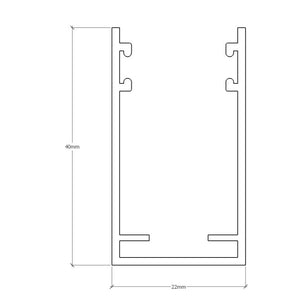 Roller Blind Side Channels - 40mm